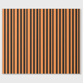 黒とオレンジのストリッピングされたラップ紙 ラッピングペーパー (フラット)