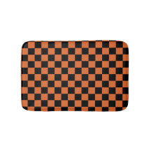 黒とオレンジのハロウィンチェッカーボード