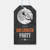 黒とオレンジのハロウィン満月 ギフトタグ (正面)