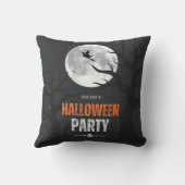 黒とオレンジのハロウィン満月 クッション (裏面)