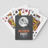 黒とオレンジのハロウィン満月 トランプ (裏面)