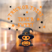 黒とオレンジのハロウィーンの窓が引っ掛かる ウィンドウサイン (シート2)