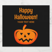 黒とオレンジのハローウィンパーティビールボトルラベル ビールラベル (シングルラベル)