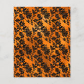 黒とオレンジのフローラ結婚ゴシック チラシ (裏面)