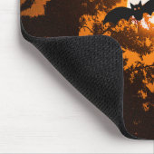 黒とオレンジの不気味ハロウィーンの夜景 マウスパッド (コーナー)