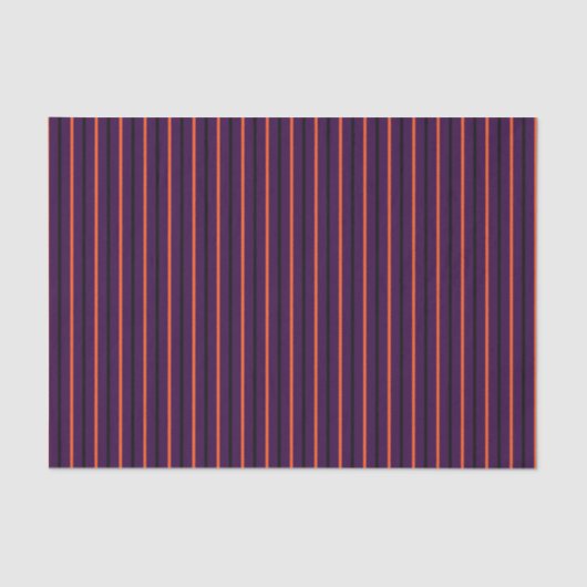 黒とオレンジの付きダークパープルストライプ 薄葉紙 (正面)