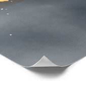 黒とオレンジの例示的ハッピーハローウィン ポスター (角)