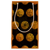 黒とオレンジの水玉模様スパイダーウェブ抱き枕 スモールペーパーバッグ (正面)