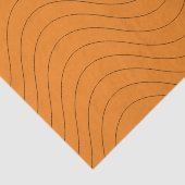 黒とオレンジの波パターン 薄葉紙 (詳細)