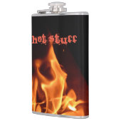黒とオレンジの炎を燃やすカスタマイズ可能 フラスク (左)