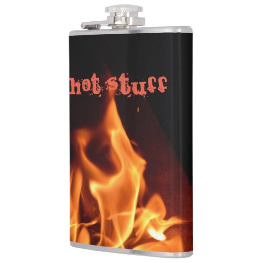 黒とオレンジの炎を燃やすカスタマイズ可能 フラスク (左)