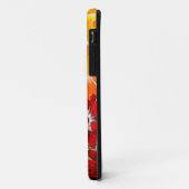 黒とオレンジの花柄 Case-Mate iPhoneケース (裏面/左)
