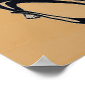 黒とオレンジの部族スタイルトカゲ ポスター (角)