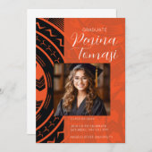 黒とオレンジ 招待状 (正面/裏面)