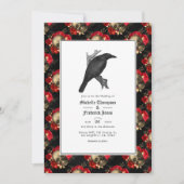 黒とクリムゾンゴシック結婚ズ 招待状 (正面)
