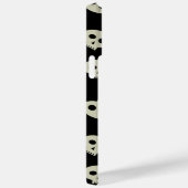 黒とクリームかわいいスカルパターンモノグラム Case-Mate iPhoneケース (裏面 / 右)