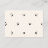 黒とクリームの蝶ネクタイおむつラッフル エンクロージャーカード (裏面)