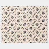 黒とクリーム天のダンスブランケット フリースブランケット (正面(横))