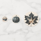 黒とクリーム秋秋をテーマにしたアイテム コンフェッティ (正面)