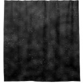 黒とグリッターストライプのパターン シャワーカーテン (正面)