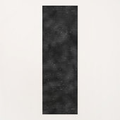 黒とグリッターストライプのパターン ヨガマット (正面)