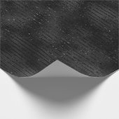黒とグリッターストライプのパターン ラッピングペーパー (角)