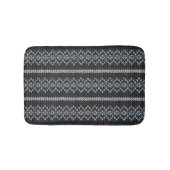 黒とグレーのかぎ針編み模様 バスマット (正面)