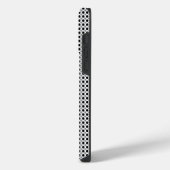 黒とグレーのはんてん模様 iPhoneケース (左側面)