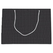 黒とグレーのカーボンファイバー素材 ラージペーパーバッグ (正面)