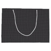 黒とグレーのカーボンファイバー素材 ラージペーパーバッグ (裏面)