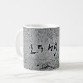 黒とグレーのコンクリートサーフェス コーヒーマグカップ (正面左)