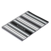 黒とグレーのストライプ ノートブック (左側)