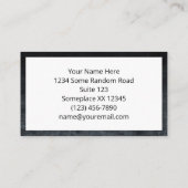 黒とグレーのテクスグラデーションチャ 名刺 (裏面)
