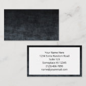 黒とグレーのテクスグラデーションチャ 名刺 (正面/裏面)