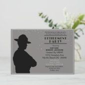 黒とグレーのハイウェイ・パトロール退職パーティー 招待状 (スタンド正面)