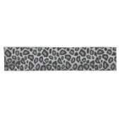 黒とグレーのヒョウ柄 ショートテーブルランナー (横)