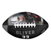 黒とグレーのプレイヤーの名前番号写真 アメリカンフットボール (正面)