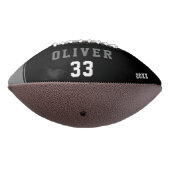 黒とグレーのプレイヤーの名前番号写真 アメリカンフットボール (回転270)