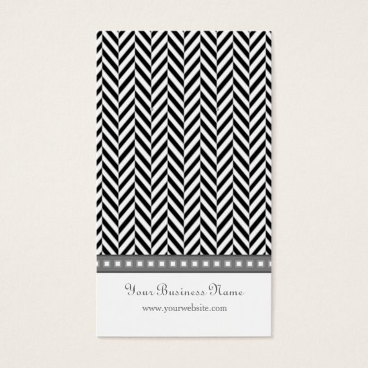 黒とグレーのヘリンボーンイヤリングカード (正面)