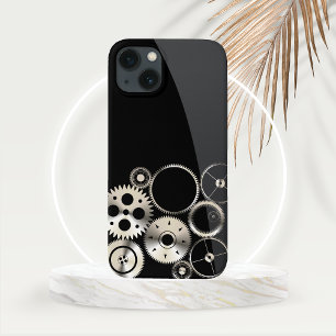 黒とグレーのリアルギア iPhone 13ケース