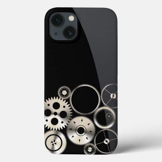 黒とグレーのリアルギア Case-Mate iPhoneケース (裏面)