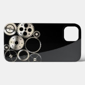 黒とグレーのリアルギア Case-Mate iPhoneケース (裏面 (横))