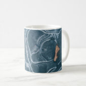 黒とグレーの抽象芸術絵画 コーヒーマグカップ (正面右)