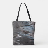 黒とグレーの抽象芸術絵画 トートバッグ (裏面)