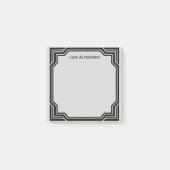 黒とグレーの枠クラシック付き縁ど |パーソナライズされた | ポストイット (正面)