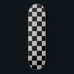 黒とグレーの格子模様チェック スケートボード<br><div class="desc">黒とグレーの格子模様チェック</div>