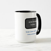 黒とグレーの色の個人用設定 マグカップ (正面右)