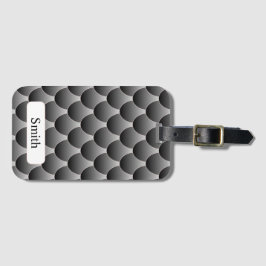 黒とグレーはかりで測 ラゲッジタグ