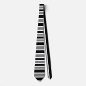 黒とグレーストライプの ネクタイ (正面)