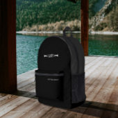 黒とグレーパーソナライズされた プリントバックパック